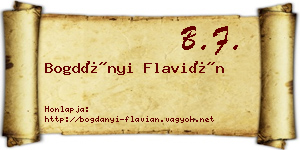 Bogdányi Flavián névjegykártya